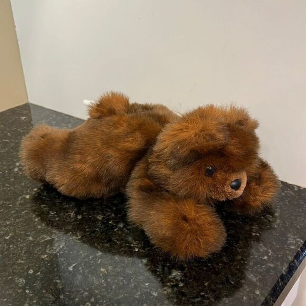 MJC International 1992 Plush Stuffed Vintage Brown Teddy Bear 12”